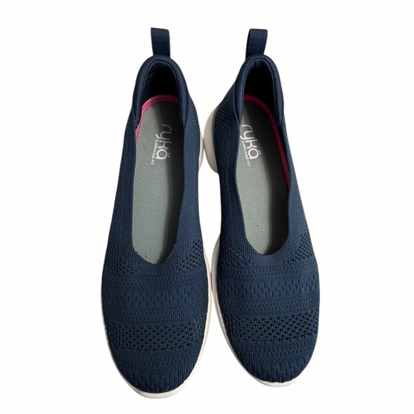 Ryka Shoes - Ryka Maisey Dark Blue Knit Slip-Ons Womens Sz 9